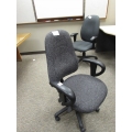 Grey Patterned Mid Back Adjustable Rolling Task Chair w Arms